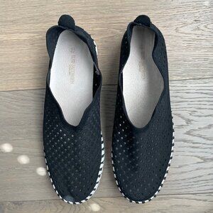 Ilse Jacobsen Hornbaek Tulip Casual Slip On Shoes Black + White Sz 42